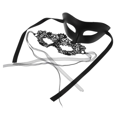 CALLARON Vintage Halbgesichts Masken Set für Schwarze Spitzen Masken mit Blumenmuster Komfortabel Geformt für Prom Ball Karneval Halloween und Kostümpartys CALLARON Vintage Halbgesichts Masken Set für Schwarze Spitzen Masken mit Blumenmuster Komfortabel Geformt für Prom Ball Karneval Halloween und Kostümpartys von CALLARON
