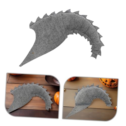 CALLARON Weicher Grauer Hexenhut mit Rhinoceros-horn-element Zauberer-kostümhut für Halloween Cosplay Themenpartys und Festliche Veranstaltungen von CALLARON