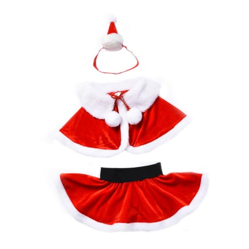 CALLARON Weihnachtliches Cosplay Kostümset für Teiliges Outfit mit Rock Schal und Weihnachtsmütze für Festlichkeiten Tanz Geburtstagsfeiern und Fotorequisiten Rot CALLARON Weihnachtliches Cosplay Kostümset für Teiliges Outfit mit Rock Schal und Weihnachtsmütze für Festlichkeiten Tanz Geburtstagsfeiern und Fotorequisiten Rot von CALLARON