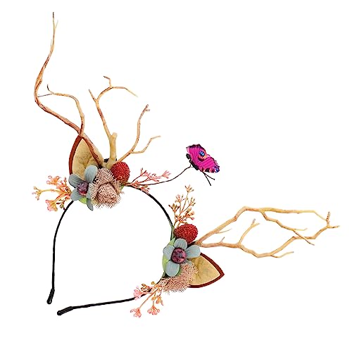 CALLARON Weihnachtliches Rentier Geweih Haarband Weiches Branch Antler Design Festlicher Haarschmuck für Karneval Weihnachtsfeier Maskerade und Kostümpartys Vielseitiges Zufällige Farbe von CALLARON