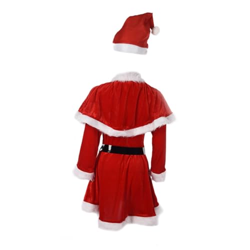 CALLARON Weihnachtskostüm Damen Santa Claus Festliches Kleid Weiches Material Party Outfit Weihnachtsfeier Performance CALLARON Weihnachtskostüm Damen Santa Claus Festliches Kleid Weiches Material Party Outfit Weihnachtsfeier Performance von CALLARON