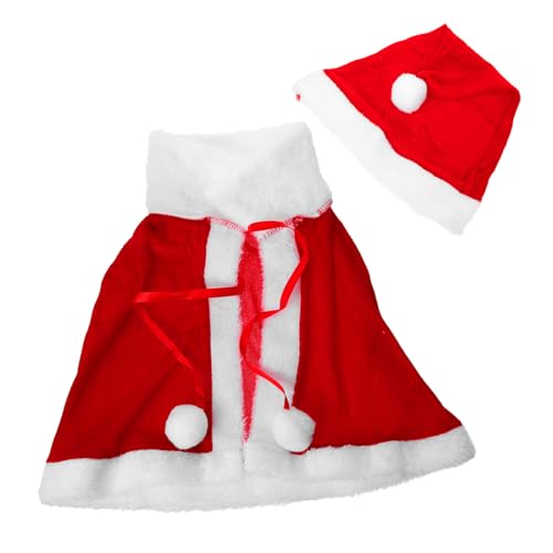 CALLARON Weihnachtsumhang Santa Kostüm mit Mütze für Spiel Party Festliche Verkleidung und Foto Requisite von CALLARON