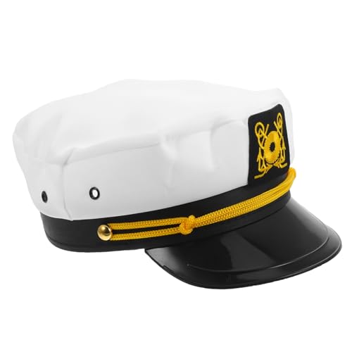 CALLARON Weißer Verstellbarer Matrosenhut mit Atmungsaktivem Stoff Bestickte Kapitänsmütze für Damen und Herren Modisches Segler accessoire für Outdoor partys Reisen und Sport CALLARON Weißer Verstellbarer Matrosenhut mit Atmungsaktivem Stoff Bestickte Kapitänsmütze für Damen und Herren Modisches Segler accessoire für Outdoor partys Reisen und Sport von CALLARON