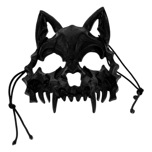 CALLARON Wolfsmasken Halloween-Halbgesichts-Werwolf-Maske Tier-Maskerade-Masken 3D-Gruseliger Wolf Zum Verkleiden Requisite von CALLARON