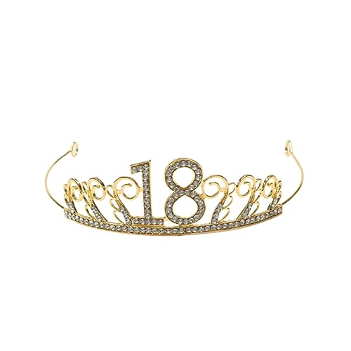 CALLARON Zahlenkrone für Geburtstagskuchen Eleganter Tortenaufsatz aus Funkelnden Strasssteinen Goldene Heiratskrone Deko Accessoire für Besondere Anlässe Hochzeitsfeier Unvergessliche von CALLARON