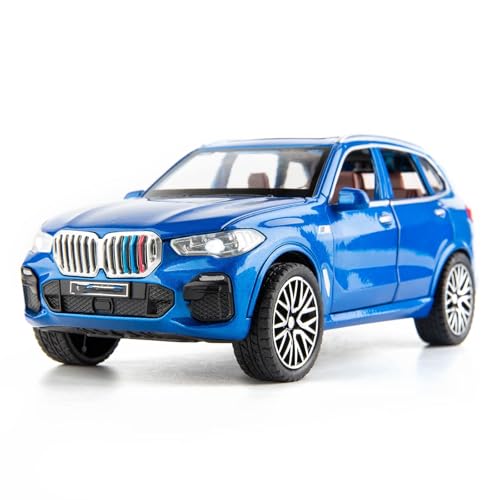 CALLOVE 1/32 Kompatibel für X5 SUV Modellauto Spielzeug, Druckguss Legierung Pull Back Auto Modell mit Licht und Sound Spielzeugfahrzeuge für Kinder Blau CALLOVE 1/32 Kompatibel für X5 SUV Modellauto Spielzeug, Druckguss Legierung Pull Back Auto Modell mit Licht und Sound Spielzeugfahrzeuge für Kinder Blau von CALLOVE