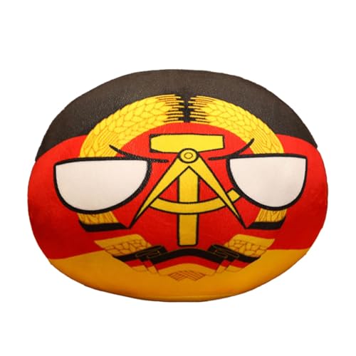 CALLOVE Country Ball Plüschtiere, Countryball Weiche Puppen, Flagge Plüschtiere Länder, Countryballs Plüsch Fußball Kuscheltiere, Kinder-Plüsch-Kissen Kissen Für Wohnkultur (Ostdeutschland) von CALLOVE