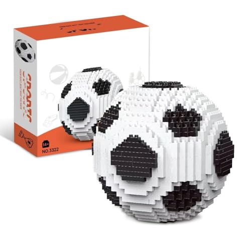 CALLOVE Fußball Baustein Set, Klassischer Fußball Mini Bausteine, 846 Block Kunststoffteilchen Micro Fußball Building Blocks Set, 3D-Modell Klemmbausteine, Building Blöcke Erwachsene und Kinder CALLOVE Fußball Baustein Set, Klassischer Fußball Mini Bausteine, 846 Block Kunststoffteilchen Micro Fußball Building Blocks Set, 3D-Modell Klemmbausteine, Building Blöcke Erwachsene und Kinder von CALLOVE