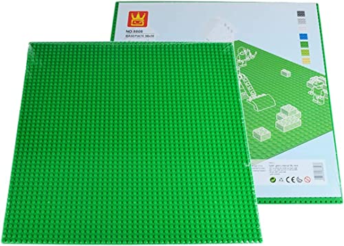 CALLOVE HaBauplatten Klemmbausteine, 50 x 50 Loch Stapelbare Grundplatte für Straßen, Städte, Garagen und Mehr, Kompatibel mit (40 x 40cm) (Grün) von CALLOVE