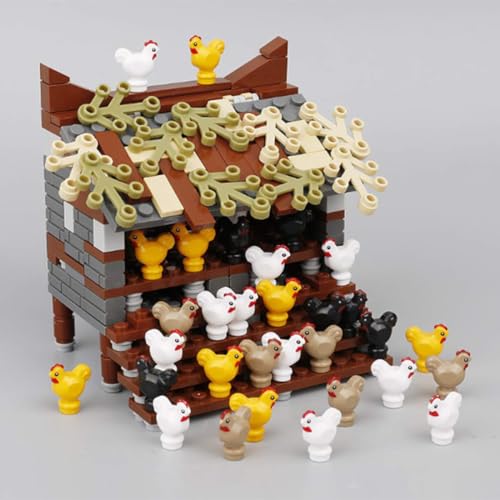 CALLOVE Hühnerfarm Bausteine Kit DIY Erweiterungs Zubehör Kompatibel mit von CALLOVE