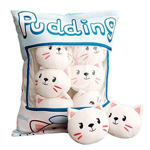 CALLOVE Nettes Snack-Kissen-Plüschtier-Spielzeug-Pudding-dekorative entfernbare Kitty-Katzen-Puppen-kreative Spielzeug-Geschenke für Kinder CALLOVE Nettes Snack-Kissen-Plüschtier-Spielzeug-Pudding-dekorative entfernbare Kitty-Katzen-Puppen-kreative Spielzeug-Geschenke für Kinder von CALLOVE