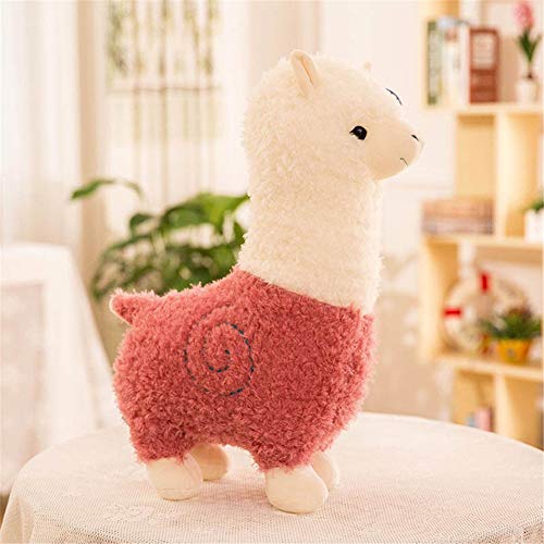 CALLOVE Niedlich Plüschtier Puppe Schaf Plüsch Kissen Stofftiere (Rosa, 45cm) von CALLOVE