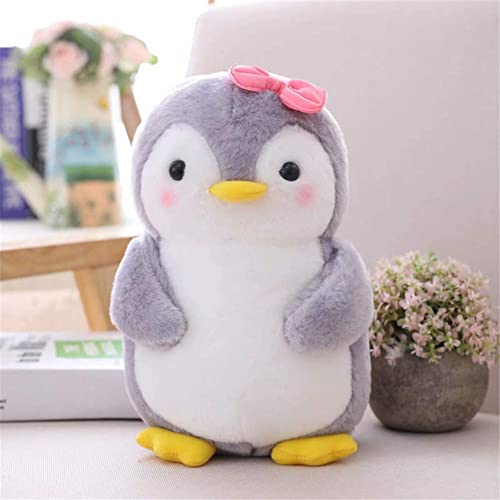CALLOVE Pinguin Stofftier Plüschtier, Pinguin Kuscheltier Tier Kissen Geschenk Für Kinder/Erwachsene (Pinguin mit Schleife,25 cm) von CALLOVE
