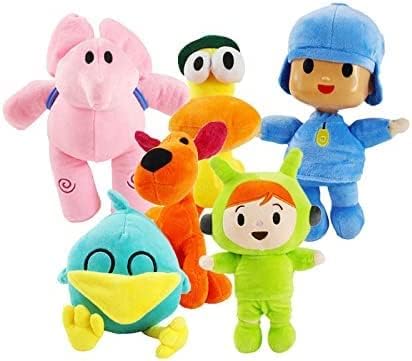 CALLOVE Pocoyo Plüschtiere, Pocoyo Elly Pato Nina Sleepy Bird Loula Gefüllte weiche Puppen (6 Stück) von CALLOVE