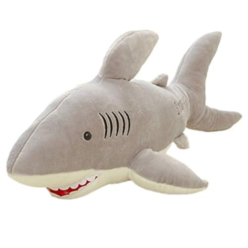 CALLOVE Riesen Kuscheltier Hai Groß Stofftier Weiches Plüsch Kissen Tier Spielzeug Geschenk für Kinder Freundin (100cm) von CALLOVE