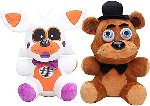 Five Nights at Sister Location Five Nights at Sister Location Plüschtier Set mit Lolbit und Fazbear Plüschtier für Kinder Geschenk Weihnachten Neujahr Geburtstag Geschenk von CALLOVE