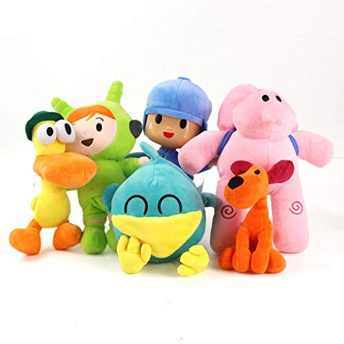 Kawaii Anime Pato Plüsch Cartoon Barto Ente Welpe Lula Ellie Elefant Kinder Appease Puppe Room Decor Geburtstagsgeschenk 16-28 cm 6 Stück von CALLOVE