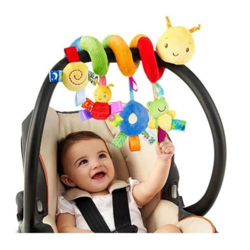 Kinderbett-Spiralspielzeug, Kinderwagen-Spielzeug, Bett-Hängespielzeug mit klingelnder Glocke, Babysitz-Spielzeug, Aktivitäts-Spiral-Plüschspielzeug, Kinderwagen- und Reise-Aktivitätsspielzeug Kinderbett-Spiralspielzeug, Kinderwagen-Spielzeug, Bett-Hängespielzeug mit klingelnder Glocke, Babysitz-Spielzeug, Aktivitäts-Spiral-Plüschspielzeug, Kinderwagen- und Reise-Aktivitätsspielzeug von CALLOVE