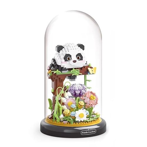 Panda-Blumen-Bauset für Erwachsene, Pflanzenfreunde, Bonsai, Partygeschenke für Kinder, Tierbausteine, Geschenk für Jungen und Mädchen, 999 Teile von CALLOVE