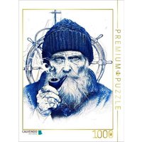 CALVENDO Puzzle Seemann in markanter Kugelschreiber Skizze mit maritimer Atmosphäre 1000 Teile Lege-Größe 64x48cm Foto-Puzzle für glückliche Stunden von CALVENDO V