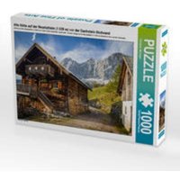 CALVENDO Puzzle Alte Hütte auf der Neustattalm (1.530 m) vor der Dachstein-Südwand 1000 Teile Lege-Größe 64x48cm Foto-Puzzle für glückliche Stunden von Calvendo Puzzle