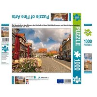 CALVENDO Puzzle Die Neustadt vor den Mauern der Altstadt mit dem Mathildenbrunnen und dem dreigeschossigen Fachwerkhaus von 1671. 1000 Teile Lege-Gr von Calvendo Puzzle