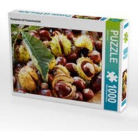 CALVENDO Puzzle Kastanien mit Kastanienblatt 1000 Teile Lege-Größe 64x48cm Foto-Puzzle für glückliche Stunden CALVENDO Puzzle Kastanien mit Kastanienblatt 1000 Teile Lege-Größe 64x48cm Foto-Puzzle für glückliche Stunden von Calvendo