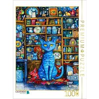 CALVENDO Puzzle Katze sitzt auf Kissen in Bibliothek 1000 Teile Lege-Größe 64x48cm Foto-Puzzle für glückliche Stunden CALVENDO Puzzle Katze sitzt auf Kissen in Bibliothek 1000 Teile Lege-Größe 64x48cm Foto-Puzzle für glückliche Stunden von CALVENDO Verlag GmbH