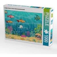 CALVENDO Puzzle Lustige Fische in einer Unterwasserlandschaft 1000 Teile Lege-Größe 64x48cm Foto-Puzzle für glückliche Stunden von CALVENDO V