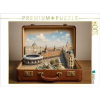 CALVENDO Puzzle Madrid im Koffer 1000 Teile Lege-Größe 64x48cm Foto-Puzzle für glückliche Stunden von CALVENDO Verlag GmbH