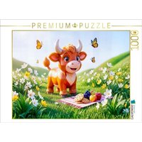 CALVENDO Puzzle Sternzeichen Stier Picknick Blumen Puzzle 1000 Teile Lege-Größe 64x48cm Foto-Puzzle für glückliche Stunden von CALVENDO Verlag GmbH