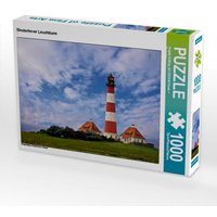 CALVENDO Puzzle Westerhever Leuchtturm 1000 Teile Lege-Größe 64x48cm Foto-Puzzle für glückliche Stunden von CALVENDO Verlag GmbH