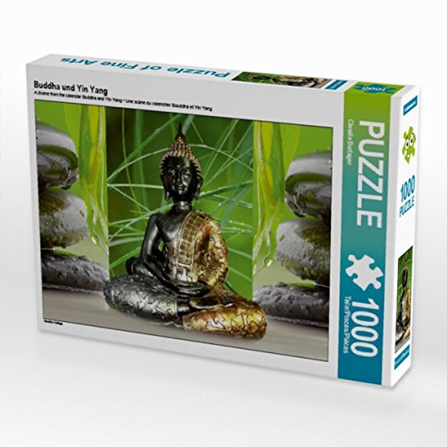 CALVENDO Puzzle Buddha und Yin Yang 1000 Teile Lege-Größe 64 x 48 cm Foto-Puzzle Bild von Digital-Art von CALVENDO