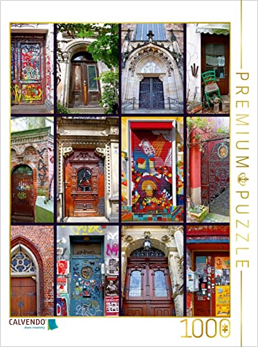 CALVENDO Puzzle ANGEKLOPFT - TÜREN IN Bremen 1000 Teile Puzzle hoch | 1000 Teile Lege-Größe 48 x 64 cm Foto-Puzzle für glückliche Stunden von CALVENDO
