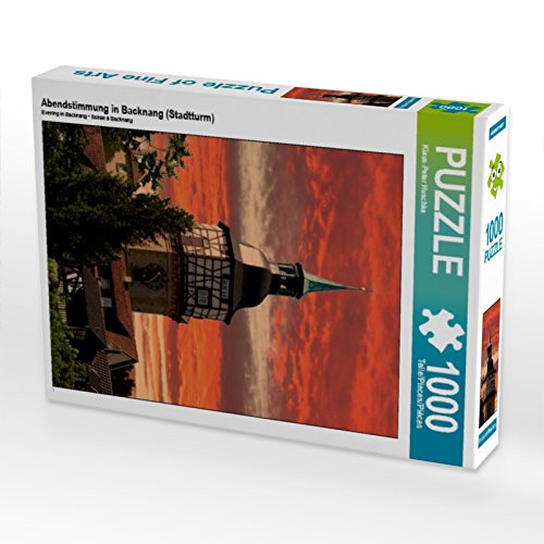 CALVENDO Puzzle Abendstimmung in Backnang (Stadtturm) 1000 Teile Puzzle hoch | 1000 Teile Lege-Größe 48 x 64 cm Foto-Puzzle für glückliche Stunden von CALVENDO