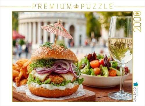CALVENDO Puzzle Absolut genial - EIN Aubergine-Hamburger | 2000 Teile Lege-Größe 90 x 67 cm Foto-Puzzle für glückliche Stunden von CALVENDO