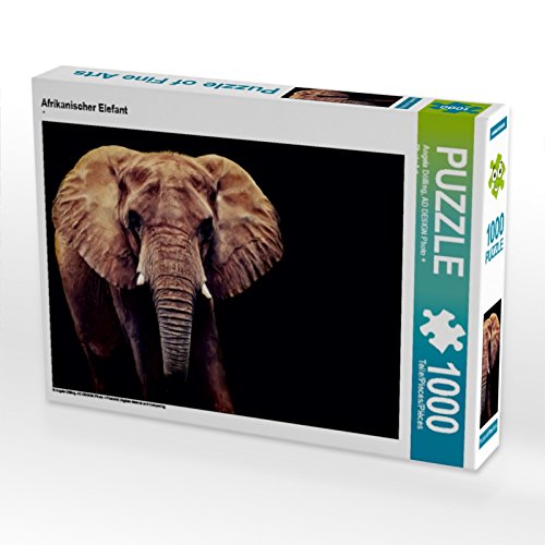 CALVENDO Puzzle Afrikanischer Elefant 1000 Teile Puzzle quer | Lege-Größe cm Foto-Puzzle für glückliche Stunden von CALVENDO