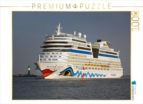 CALVENDO Puzzle Aida Stella in der Hafeneinfahrt Warnemünde - 1000 Teile Foto-Puzzle für glückliche Stunden von CALVENDO