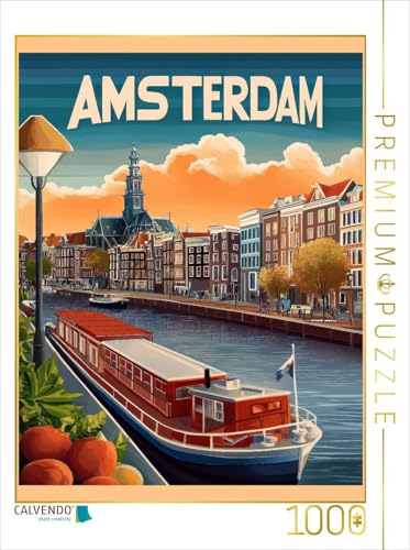 CALVENDO Puzzle Amsterdam | 1000 Teile Lege-Größe 48 x 64 cm Foto-Puzzle für glückliche Stunden von CALVENDO