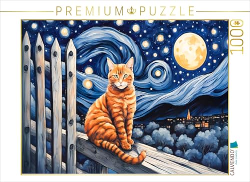 CALVENDO Puzzle Aquarell Katze unterm Nachthimmel | 1000 Teile Lege-Größe 64 x 48 cm Foto-Puzzle für glückliche Stunden CALVENDO Puzzle Aquarell Katze unterm Nachthimmel | 1000 Teile Lege-Größe 64 x 48 cm Foto-Puzzle für glückliche Stunden von CALVENDO