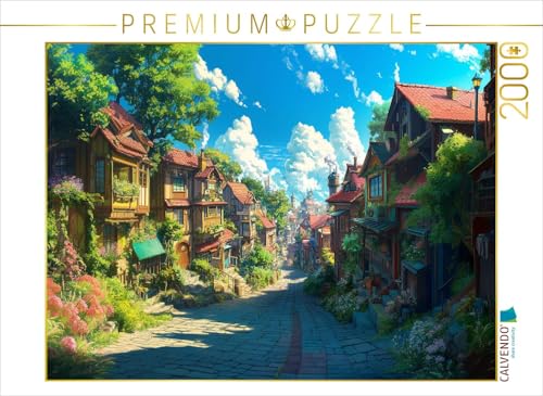 CALVENDO Puzzle Auf dem Weg in die Stadt - Anime Dorflandschaft | 2000 Teile Lege-Größe 90 x 67 cm Foto-Puzzle für glückliche Stunden CALVENDO Puzzle Auf dem Weg in die Stadt - Anime Dorflandschaft | 2000 Teile Lege-Größe 90 x 67 cm Foto-Puzzle für glückliche Stunden von CALVENDO