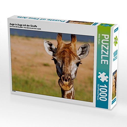 CALVENDO Puzzle Auge in Auge mit der Giraffe 1000 Teile Puzzle quer | 1000 Teile Lege-Größe 64 x 48 cm Foto-Puzzle für glückliche Stunden von CALVENDO