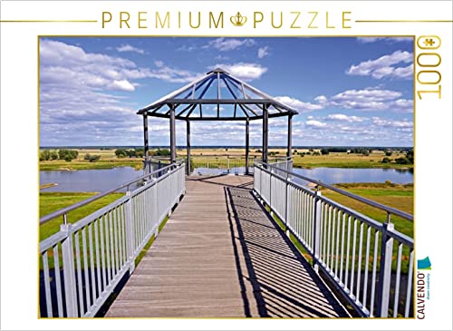 CALVENDO Puzzle Aussichtsplattform in Arneburg, Blick auf die Elbe und Elbauen 1000 Teile Puzzle quer | 1000 Teile Lege-Größe 64 x 48 cm Foto-Puzzle für glückliche Stunden von CALVENDO