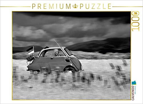 CALVENDO Puzzle BMW Isetta 300 in schwarzweiß 1000 Teile Lege-Größe 64 x 48 cm Foto-Puzzle Bild von Ingo Laue von CALVENDO