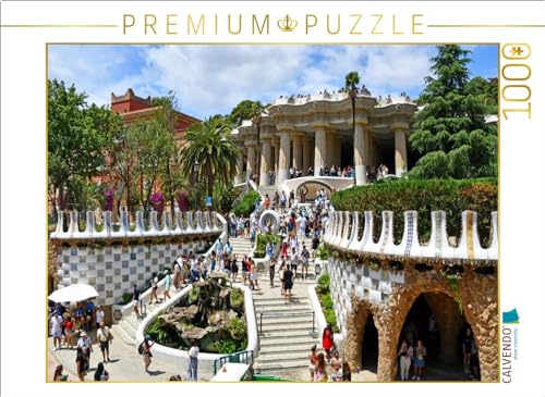 CALVENDO Puzzle Barcelona, Blick auf die riesige Terrasse im Park Güell, der vom genialen Gaudi von 1900 bis 1911 angelegt wurde | 1000 Teile Lege-Größe 64 x 48 cm Foto-Puzzle für glückliche Stunden CALVENDO Puzzle Barcelona, Blick auf die riesige Terrasse im Park Güell, der vom genialen Gaudi von 1900 bis 1911 angelegt wurde | 1000 Teile Lege-Größe 64 x 48 cm Foto-Puzzle für glückliche Stunden von CALVENDO