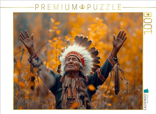 CALVENDO Puzzle Bitte an die Götter - Indianischer Häuptling | 1000 Teile Lege-Größe 64 x 48 cm Foto-Puzzle für glückliche Stunden CALVENDO Puzzle Bitte an die Götter - Indianischer Häuptling | 1000 Teile Lege-Größe 64 x 48 cm Foto-Puzzle für glückliche Stunden von CALVENDO