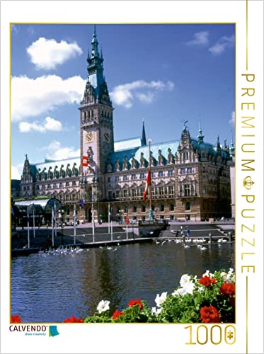 CALVENDO Puzzle Blick auf das Hamburger Rathaus 1000 Teile Puzzle hoch | 1000 Teile Lege-Größe 48 x 64 cm Foto-Puzzle für glückliche Stunden von CALVENDO