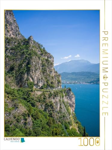 CALVENDO Puzzle Blick auf die Ponalestraße und Riva del Garda | 1000 Teile Lege-Größe 48 x 64 cm Foto-Puzzle für glückliche Stunden von CALVENDO