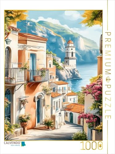 CALVENDO Puzzle Blick auf die herrliche Bergwelt Amalfis | 1000 Teile Lege-Größe 48 x 64 cm Foto-Puzzle für glückliche Stunden von CALVENDO