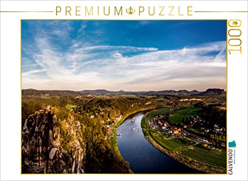 CALVENDO Puzzle Blick über die Elbe, Deutschland 1000 Teile Puzzle quer | 1000 Teile Lege-Größe 64 x 48 cm Foto-Puzzle für glückliche Stunden von CALVENDO